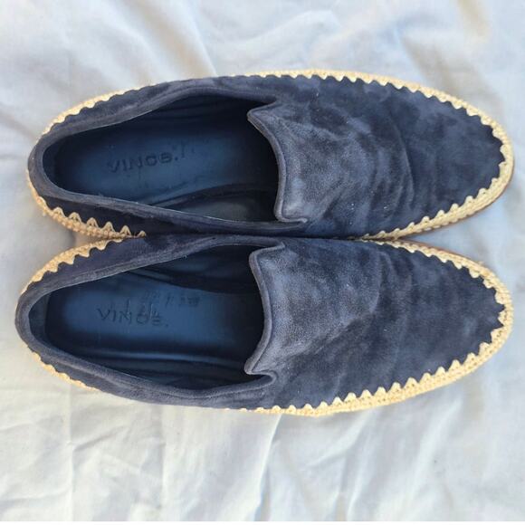 Vince vince. Jalen Loafer Espadrille Women 7.5 M, Coastal Suede Raffia granny - Picture 3 of 8